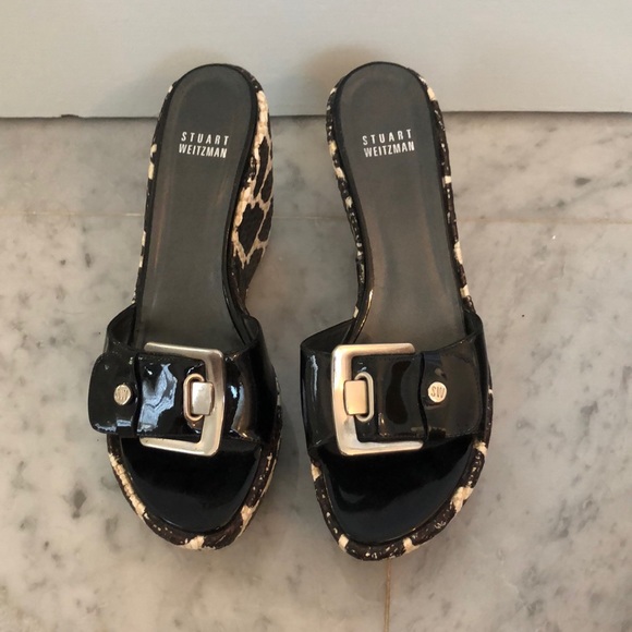 STUART WEITZMAN Animal Print Mule - Picture 1 of 8